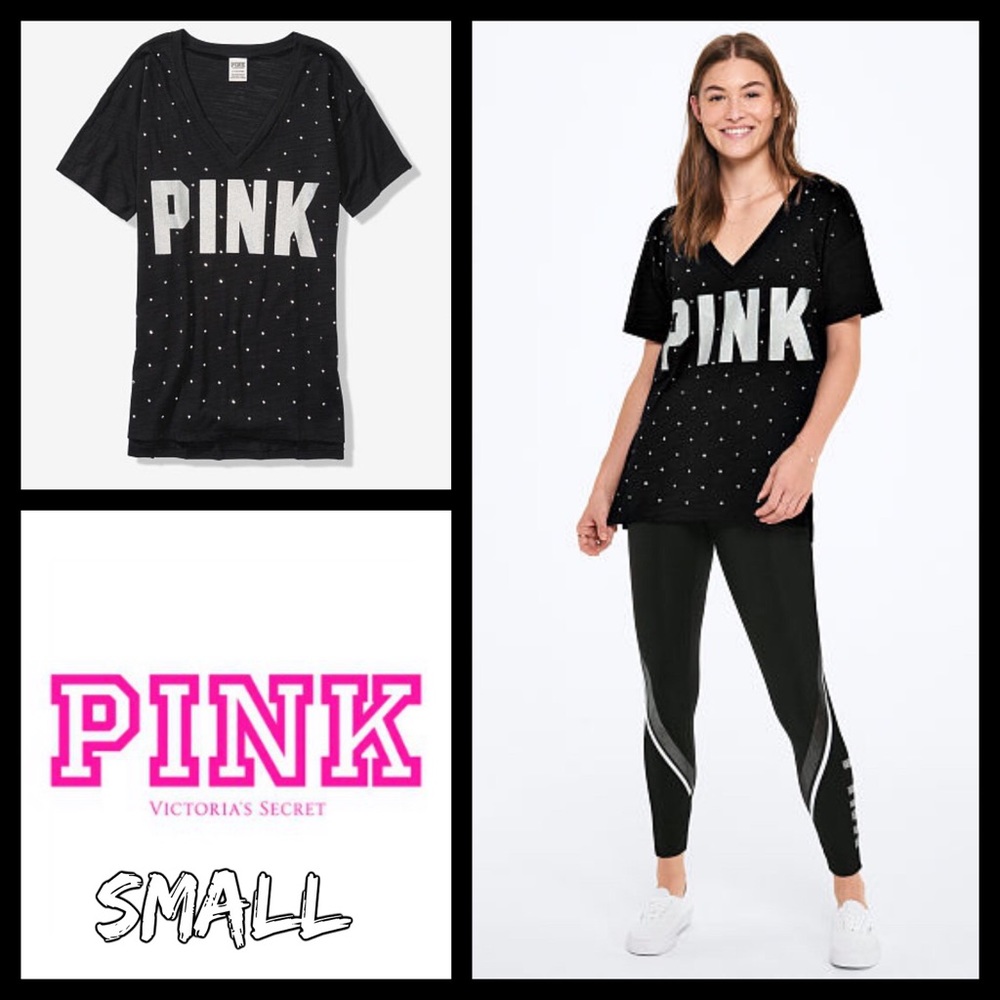 NWT VS PINK 💎BLING💎 LEGGING TEE